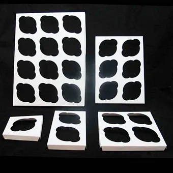 Cheap price custom white cupcake box recyclable cake box for bakery,cupcake packaging with clear windows